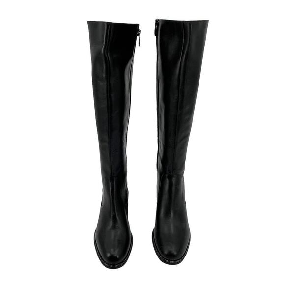 Franco Sarto Lauralei Black Leather Upper Tall Boots Size 7.5M NWOB - Picture 6 of 9